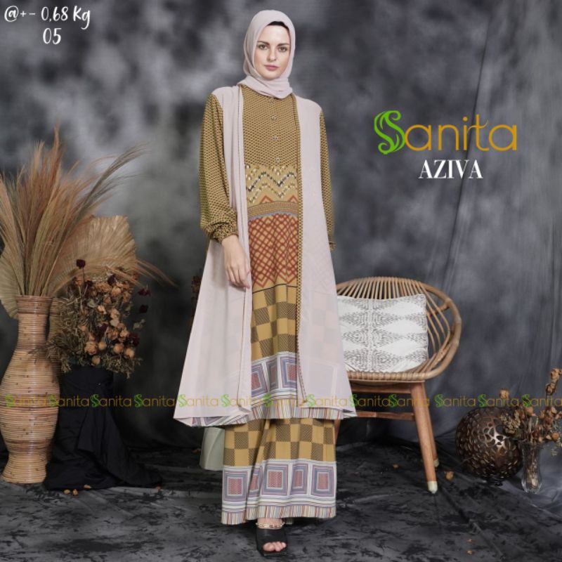 Set Tunik Kulot Aziva by Sanita (sale sisa satu)