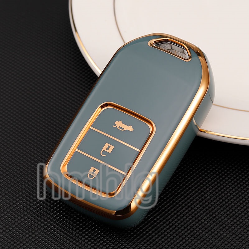 Casing Kunci Mobil Keyless Entry Bahan TPU Untuk Honda City / Accord / HRV / CRV 2014-2022