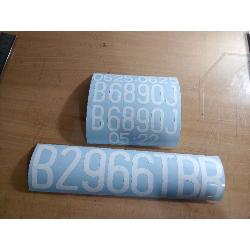 Stiker Cutting plat nomor motor / bikin plat nomor motor