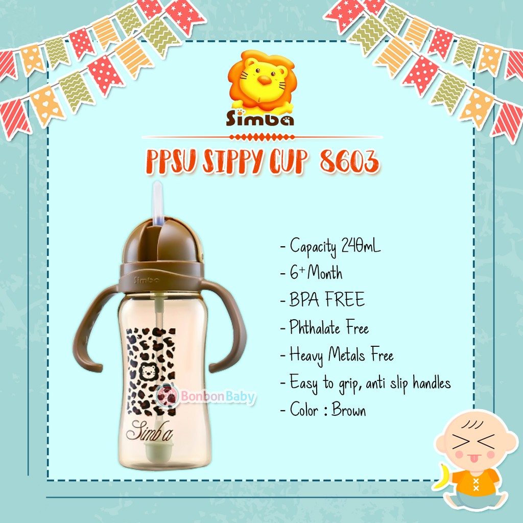 Simba Bottle PPSU Sippy Cup 240ml P8601 / 8602 / 8603