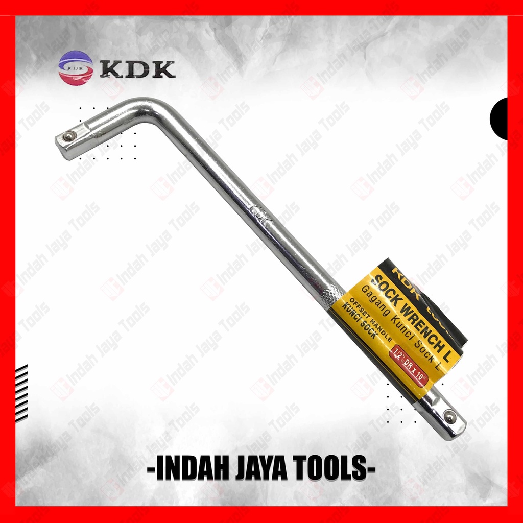 KDK Gagang Kunci Sok L 1/2 x 10 Inch 250  Socket Handle Mata Sok Stang