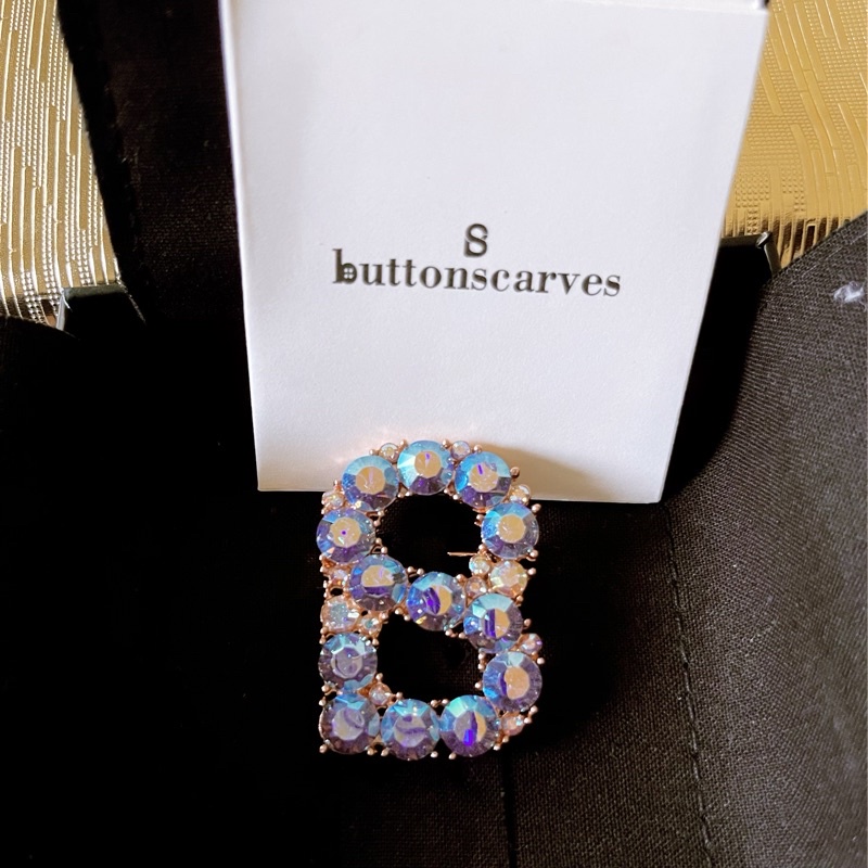 Buttonscarves Orlin Brooch Blue