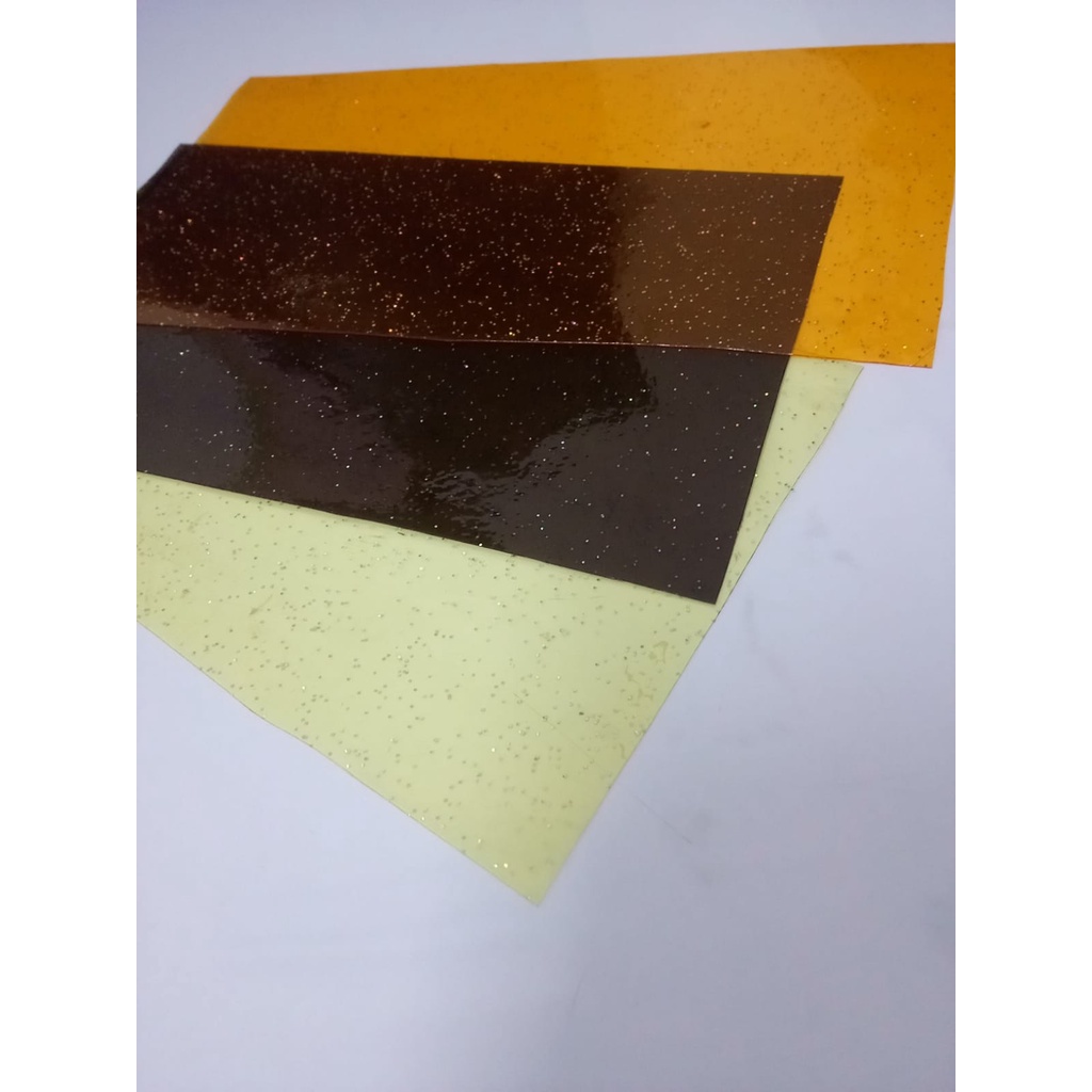 Mika glitter bening (ROLL) - bahan tas mika berkualitas