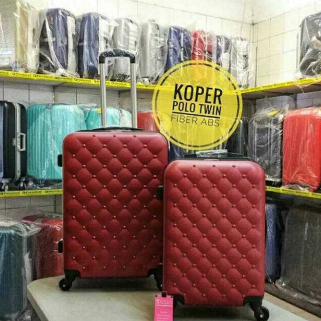 Tas Koper 20 inchi Polo Twin /tas wanita/Tas travel/Tas Pria Original