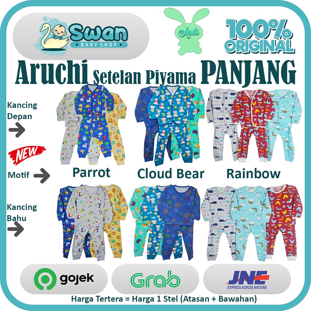 Aruchi Baby setelan Piyama PANJANG Motif / Piyama Anak