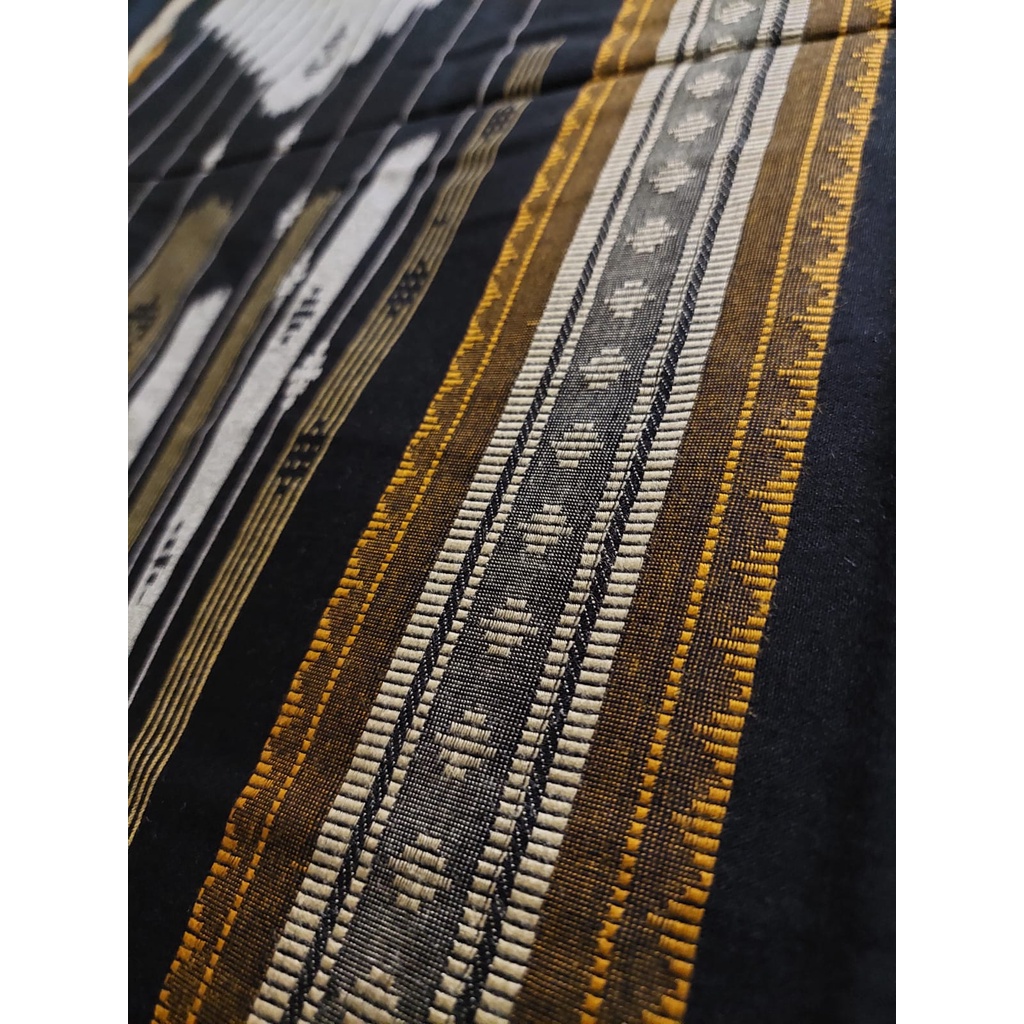 SARUNG ARDAN SGJ GOLD (SONGKET GUNUNG JAQUARD), WARNA HITAM
