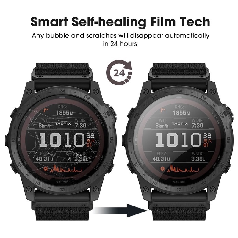 Film Pelindung Layar Smartwatch Garmin Tactix 7 Pro Full Cover Anti Gores / Gelembung