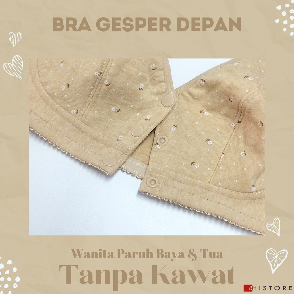 [HI] Bra Seamless Push Up Nirkabel Gesper Depan 170 Wanita Paruh Baya dan Tua