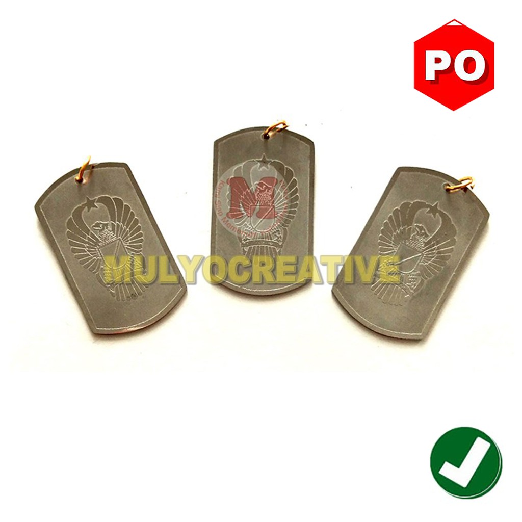 Liontin Kalung Militer TNI AD - Liontin Kalung Dog Tag Custom Desain