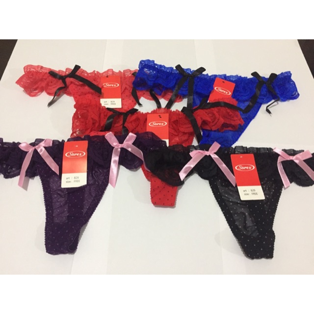 G string polkadot pita renda merk sorex fit xxl