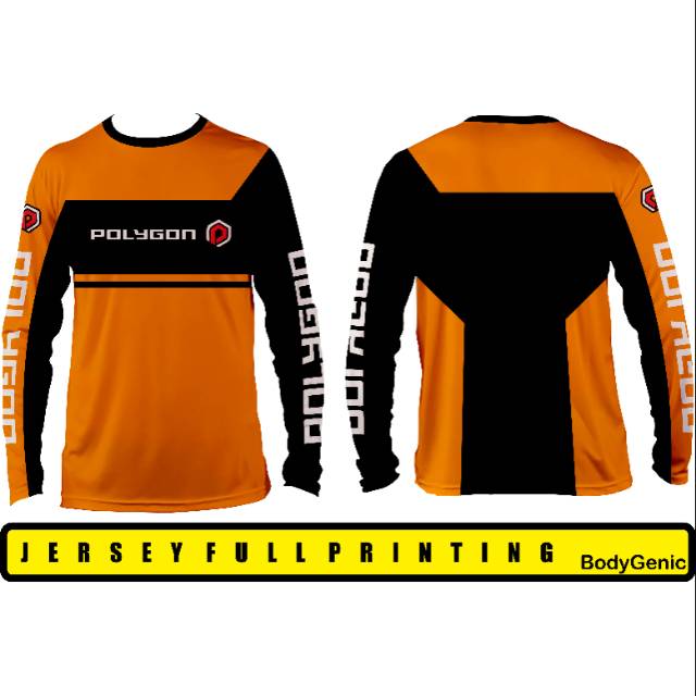 Jersey sepeda polygon orange