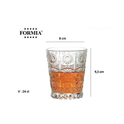 Gelas Formia 240ml/ Gelas Kaca/ Gelas Kaca Motif Bintang