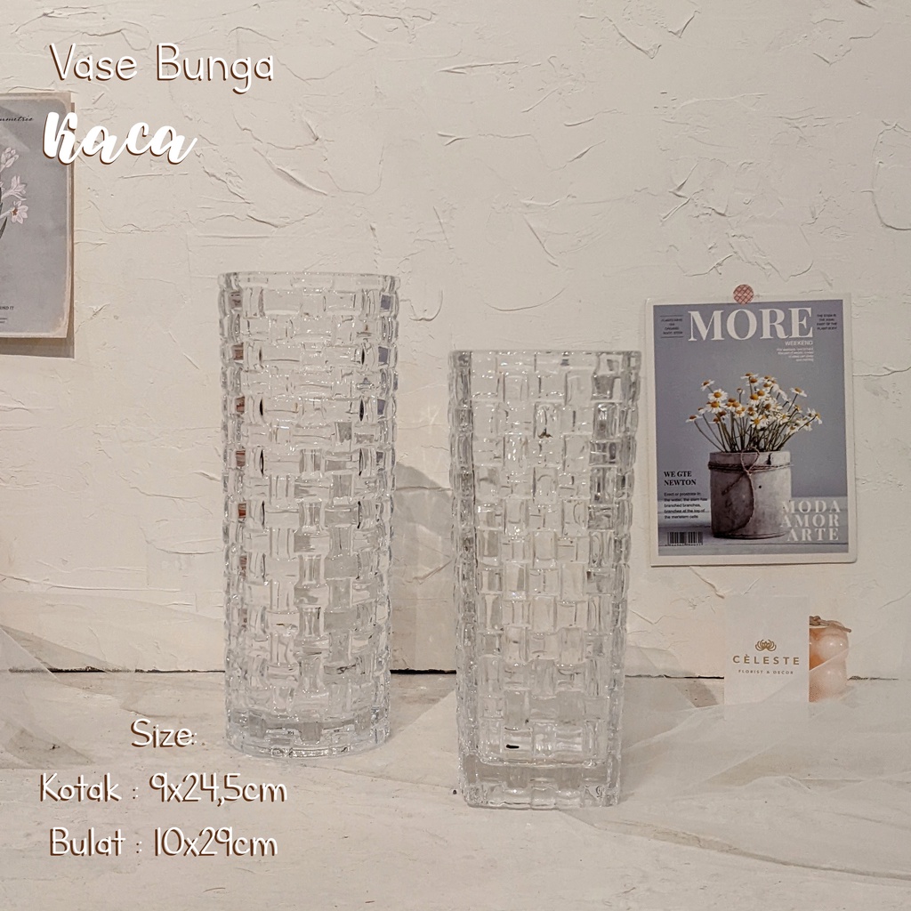Vas Bunga | Vas Kaca Bulat | Vas Kotak