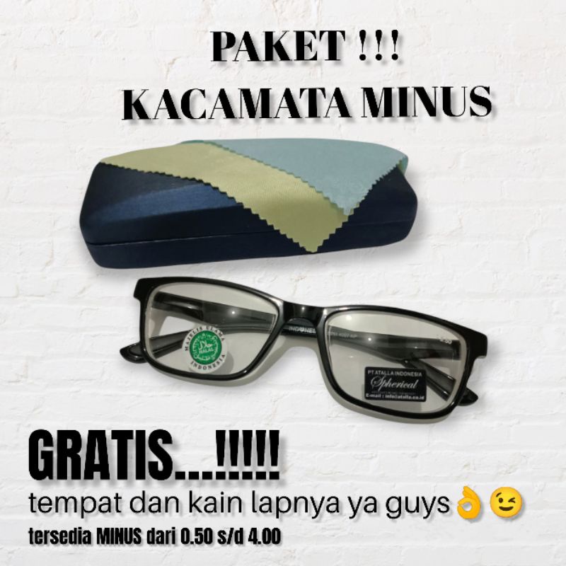 BAYAR DITEMPAT!!! PAKET KACAMATA LENSA MINUS, Kacamata Untuk Rabun Jauh Pria Wanita SPORTY (TERLARIS OPTIK)