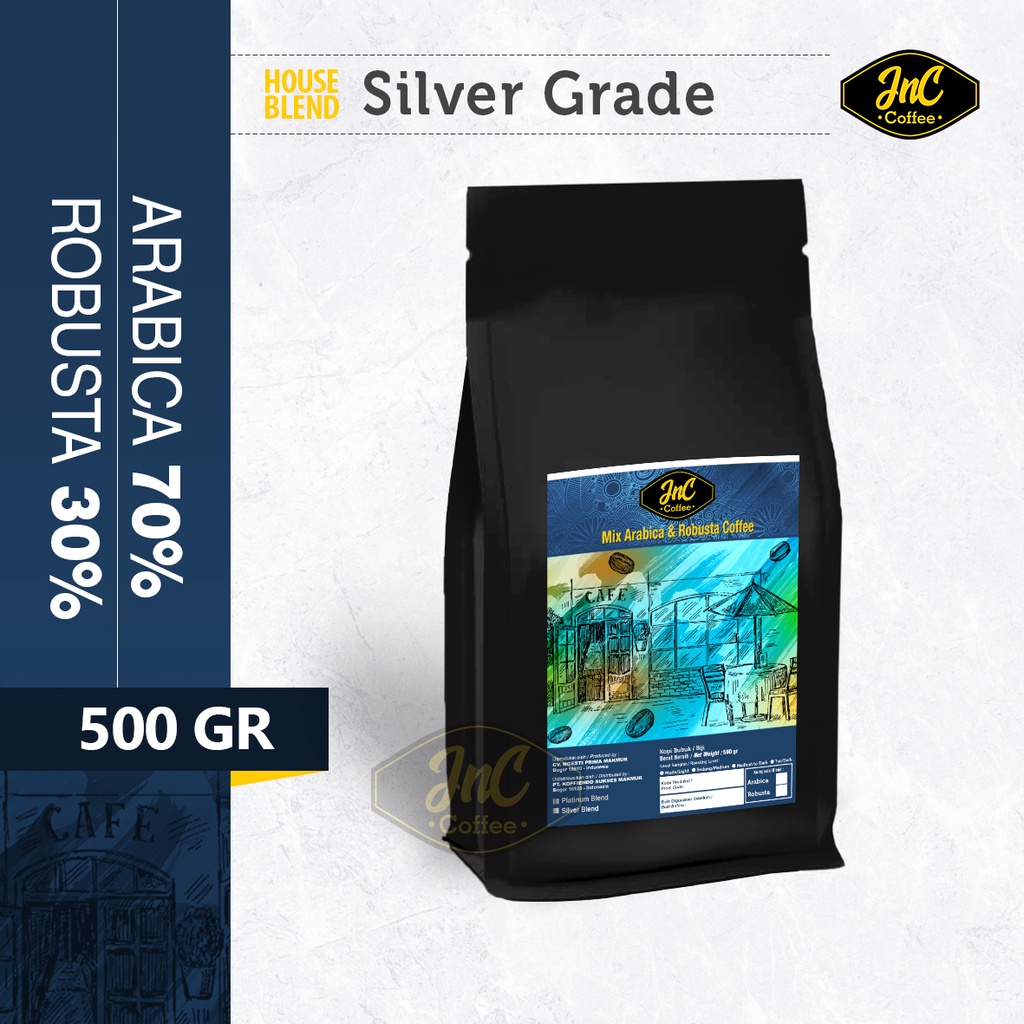 

JnC House Blend Silver Grade 70% Biji Kopi Arabica 30% Robusta 500gr