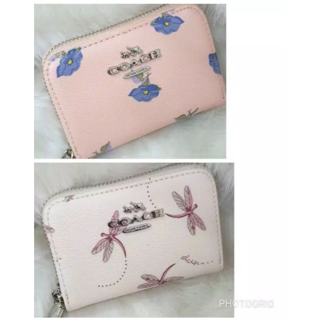 dompet kartu coach motif mini zipper