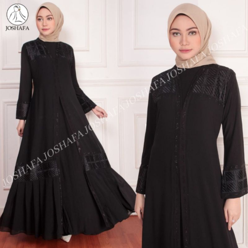 Abaya Turki Premium Black Payet import