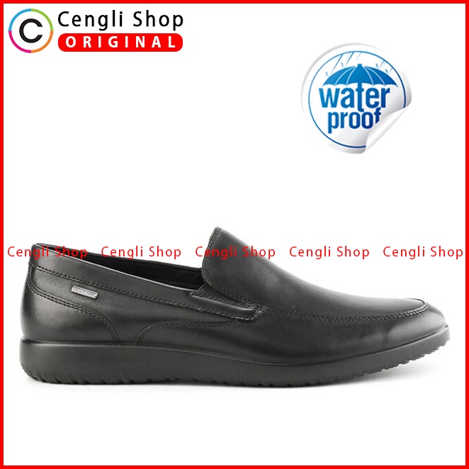 SEPATU FORMAL HUSH PUPPIES PRIA ORIGINAL PANTOFEL KULIT HITAM HM008
