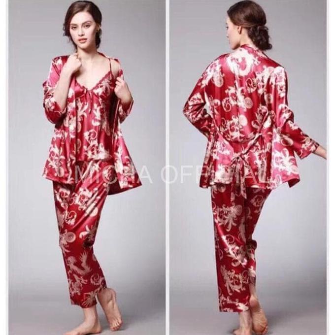 BAJU TIDUR CEWEK SEXY Baju Tidur Wanita Celana Panjang Kimono High