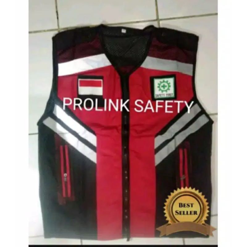 ROMPI SAFETY 5 WARNA BAHAN TASLAN SAMPING JARING FREE LOGO.K3 BENDERA