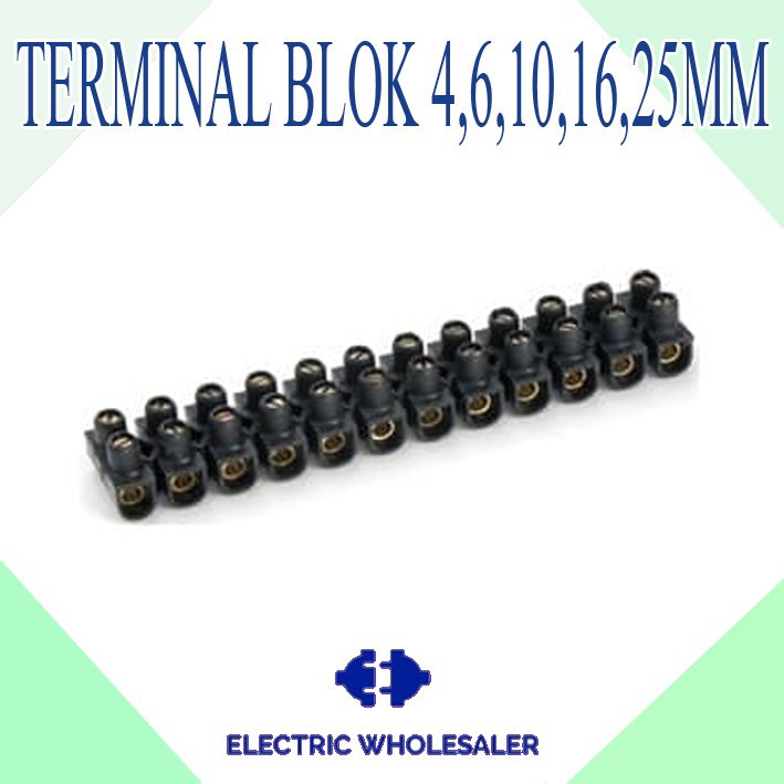 TERMINAL BLOK 4MM, 6MM, 10MM, 16MM, 25MM