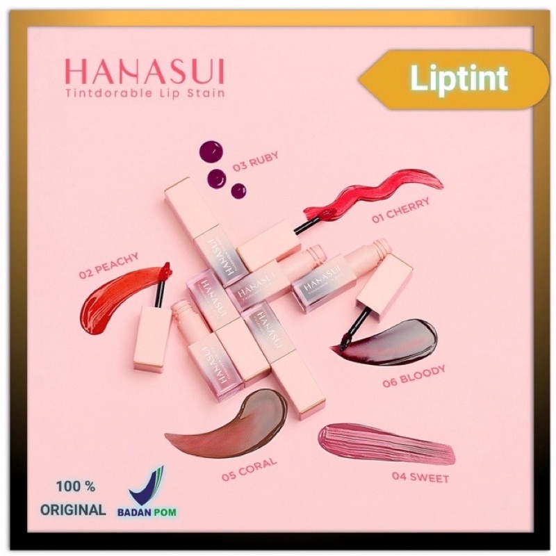 HANASUI TINTDORABLE LIP SATIN/ LIPTINT ORIGINAL BPOM