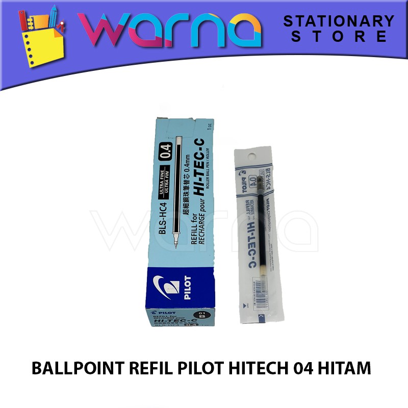 

PEN PULPEN BOLPEN BALLPOINT REFIL PILOT HITECH 04 HITAM