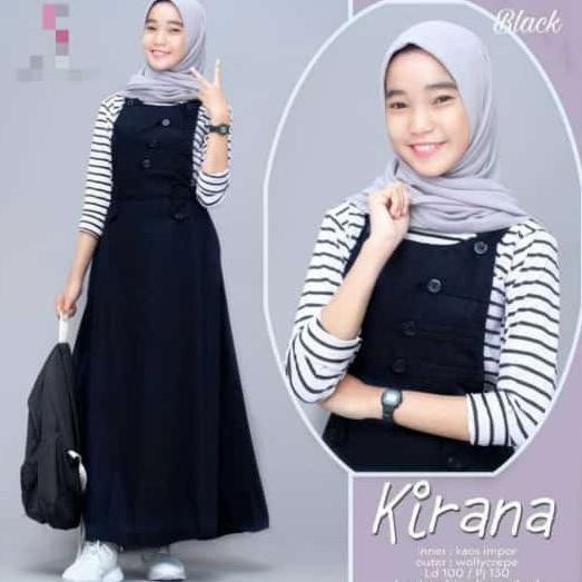 TERMURAH ! Overall Jumpsuit Gamis Anak Remaja Kirana - M