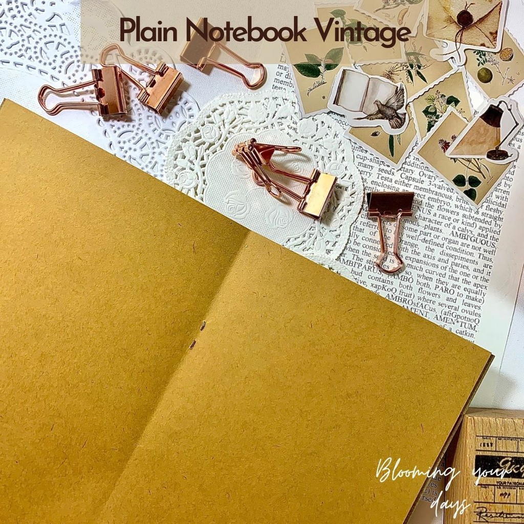 

Buku Tulis Polos Cover Coklat Plain Notebook Journal Journaling Diari Vintage