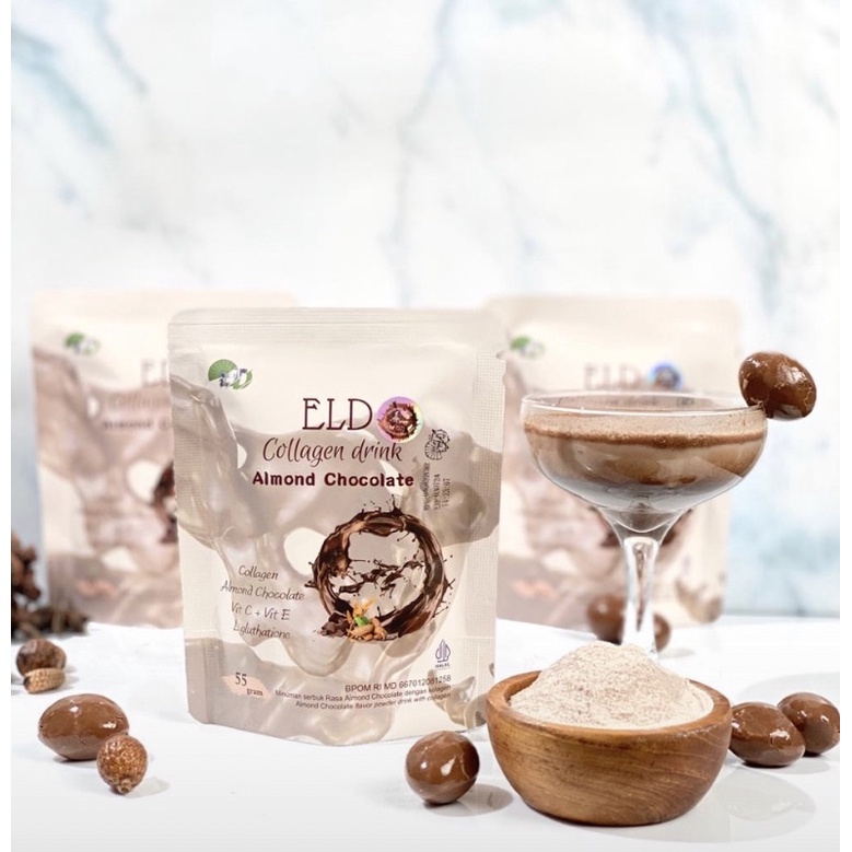

ELD COLAGEN DRINK RASA ALMOND CHOCOLATE MINUMAN PELANGSING & PEMUTIH