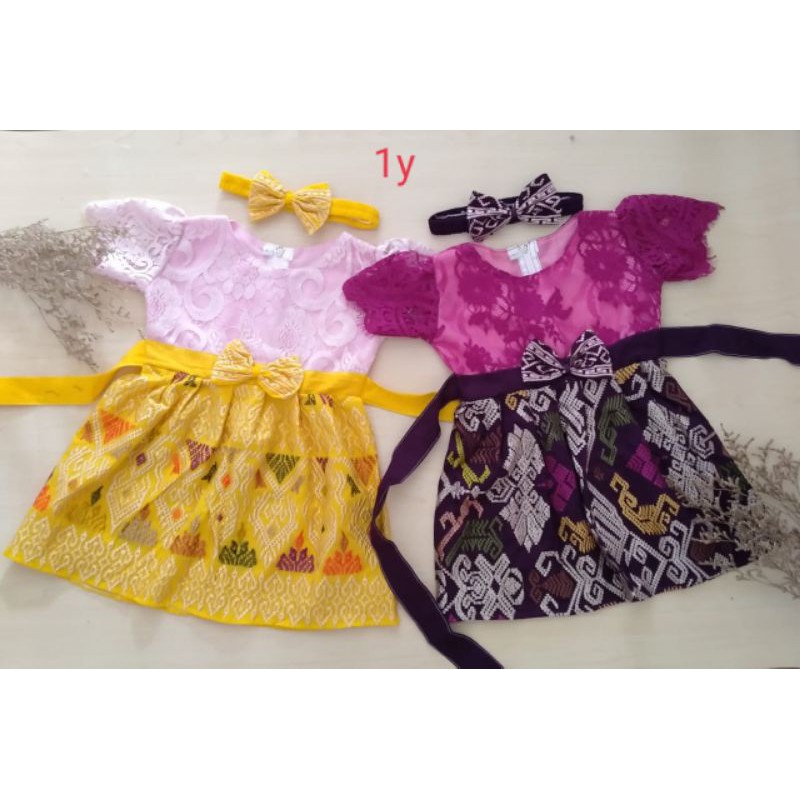 0-6 tahun free bandana DRESS BROKAT ANAK semi Prancis italy