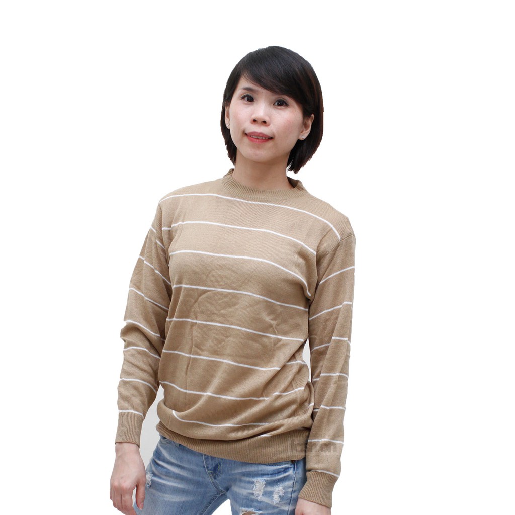 Sweater Rajut Wanita BERSHKA Stripe | Baju Rajut BERSHKA WANITA