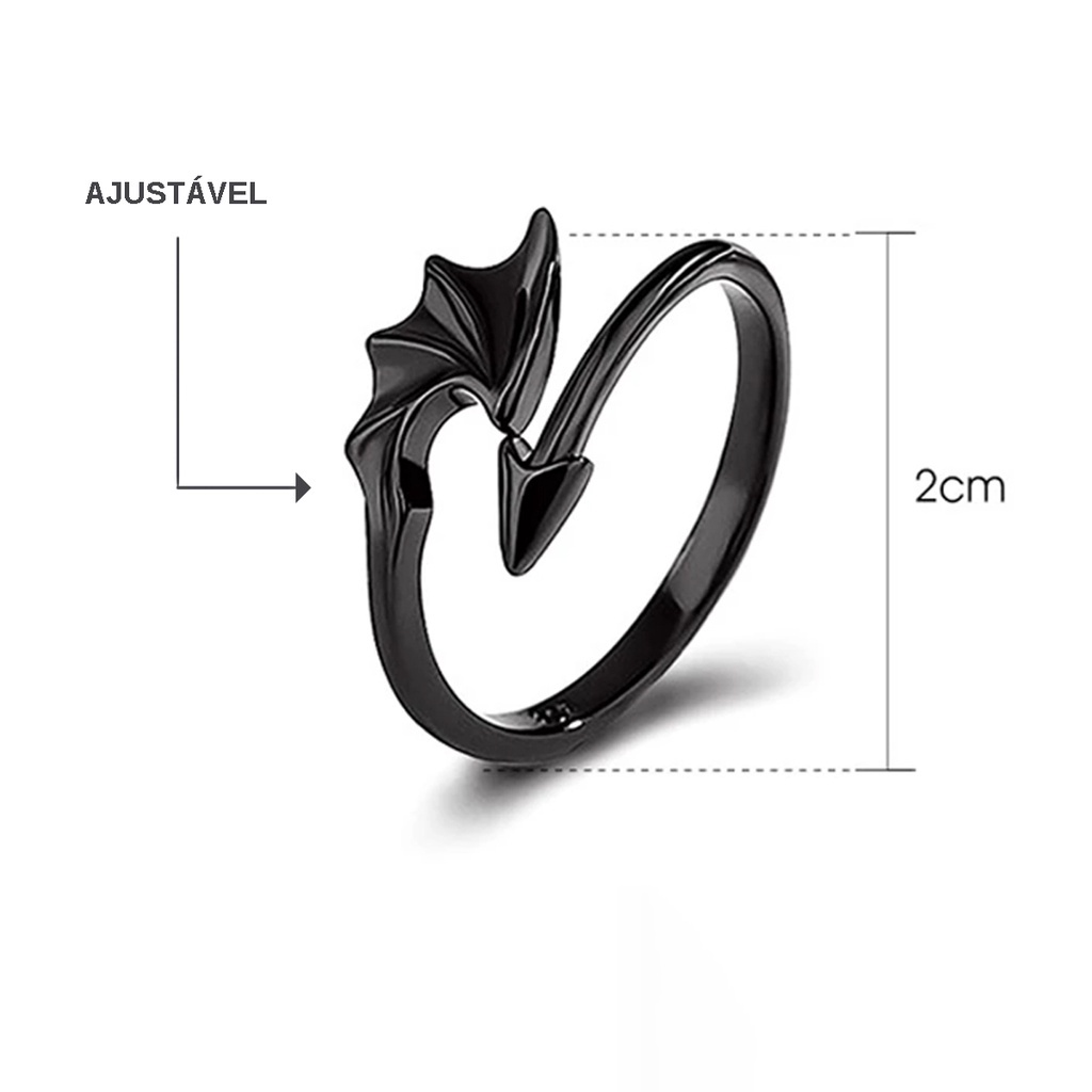 Cincin Desain Angel and Devil Warna Silver Hitam Gaya Hip Hop Untuk Pria Dan Wanita