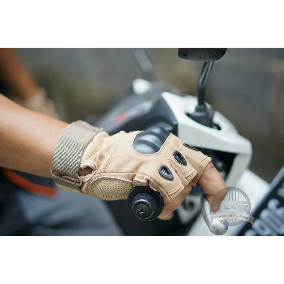 Sarung Tangan Motor Sepeda Glove Airsoft Half Tactical Mechanix Military Of Road Trail Covert