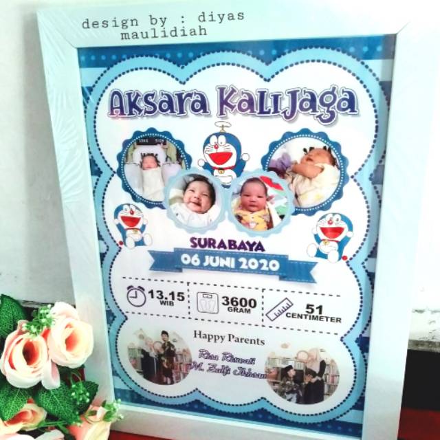 CETAK BIODATA BAYI UKURAN 10R 10Rs (TERMASUK BINGKAI KACA)