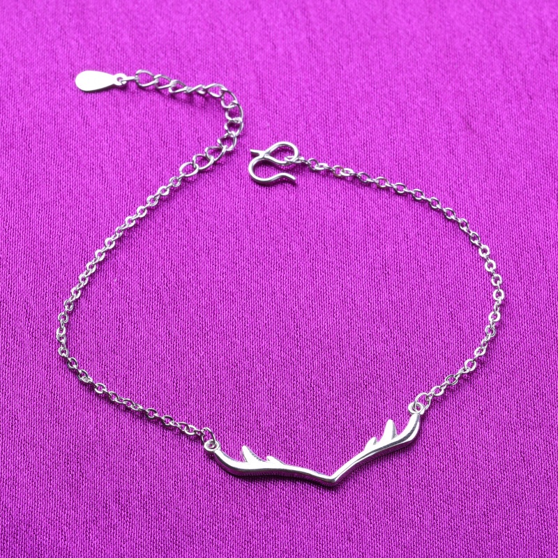 Gelang Kaki Rantai Multi Layer Bandul Hati Warna Silver Untuk Wanita