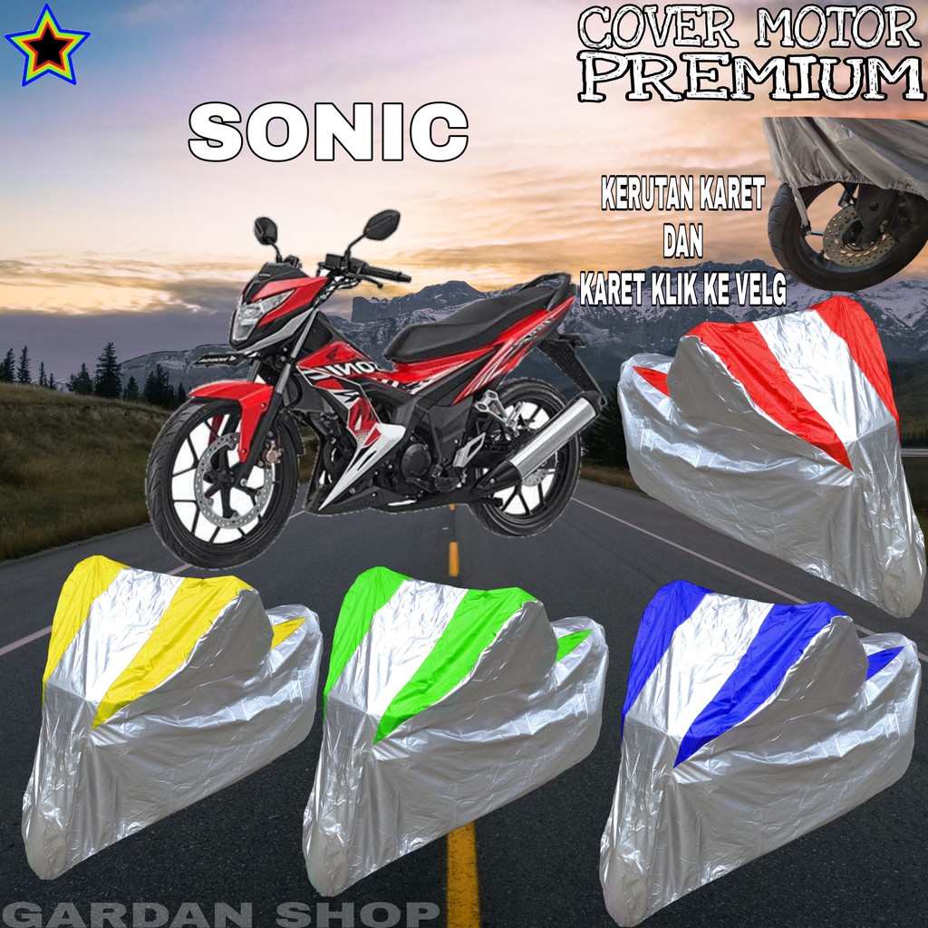 Sarung Motor SONIC Silver KOMBINASI Body Cover Sonic PREMIUM