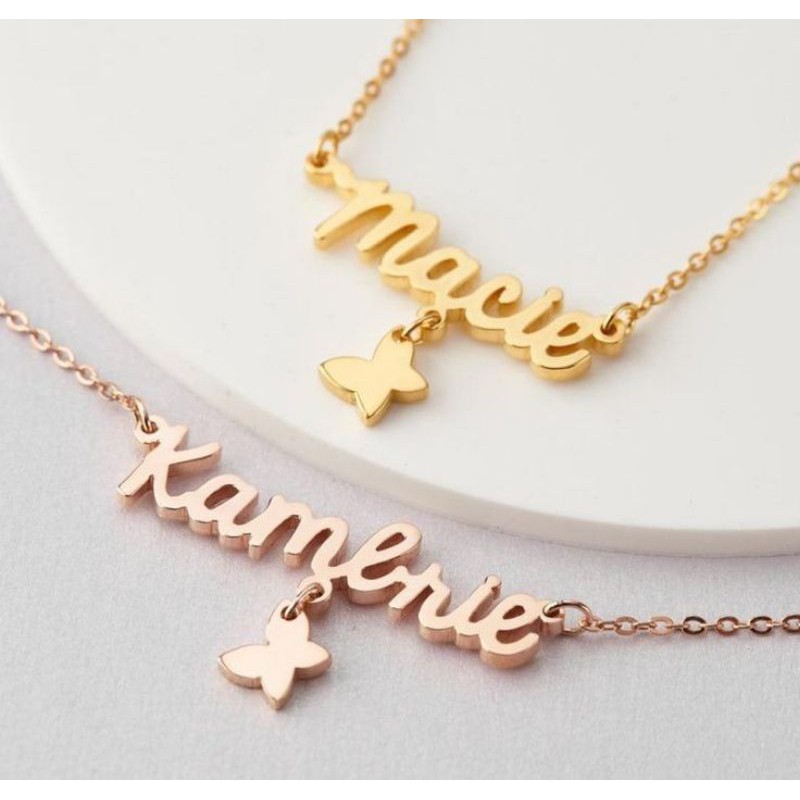 Kalung nama Kalung anak Kalung nama anak perempuan Kalung anak titanium anti karat.