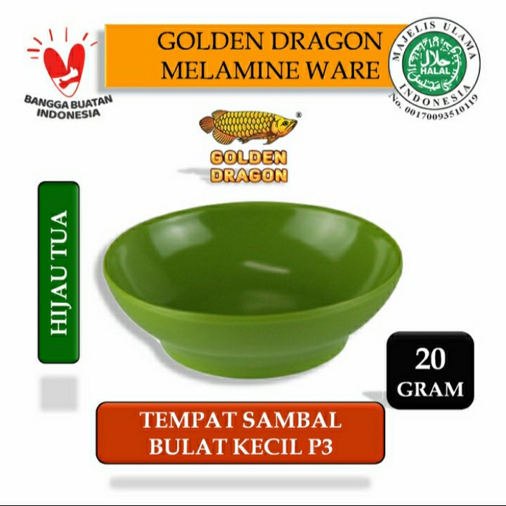 GOLDEN DRAGON P3 - Tempat Sambal Bulat Kecil 20 Gram