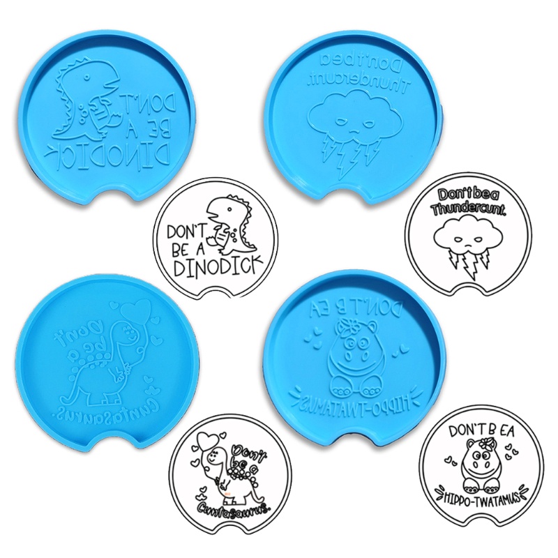 SIY  Coaster Epoxy Resin Mold Tray Plate Cup Mat Pad Silicone Mould DIY Crafts Decorations Casting Tool