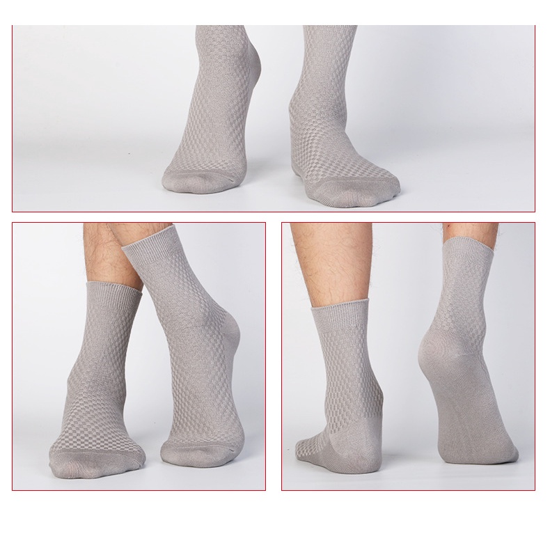 Kaus Kaki Pria Casual Socks Serat Bambu Kaos Kaki Lembut Olahraga Kaus Kaki Penyerap Keringat W03-