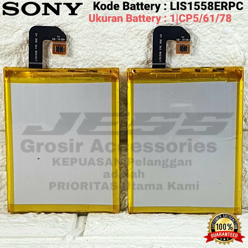 Baterai Battery Original SONY XPERIA Z3 BIG - XPERIA Z3 DUAL - XPERIA Z3V 4G LTE - SO-01G , SOL26 , L55T , L55U , D6603 , D6633 , D6643 , D6646 , D6653 Kode Batre LIS1558ERPC