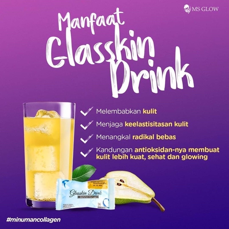 GLASSKIN DRINK - Minuman Collagen - Booster Detoks MS GLow