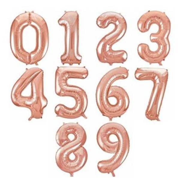Happymunday  Balon Foil Angka Rose Gold 100cm [BEST SELLER]