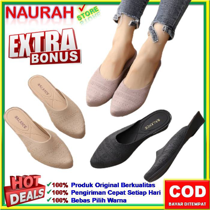 Sandal Wanita Balance 3302 1 Motif Rajut Jelly Import Original Ringan Empuk Nyaman Awet Anti Slip