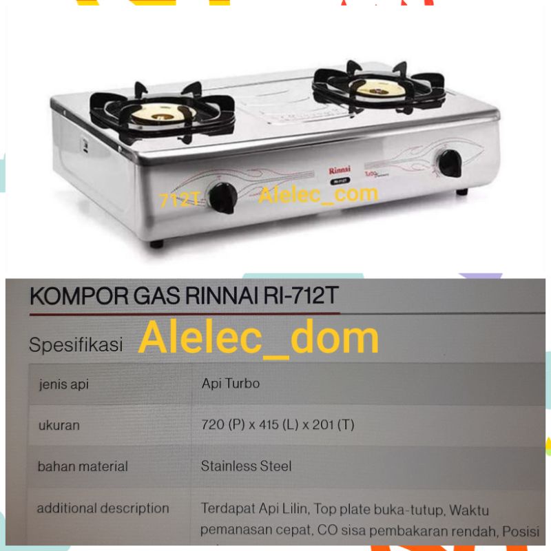 Jual Kompor Rinnai Ri 712t 2 Tungku Indonesia Shopee Indonesia