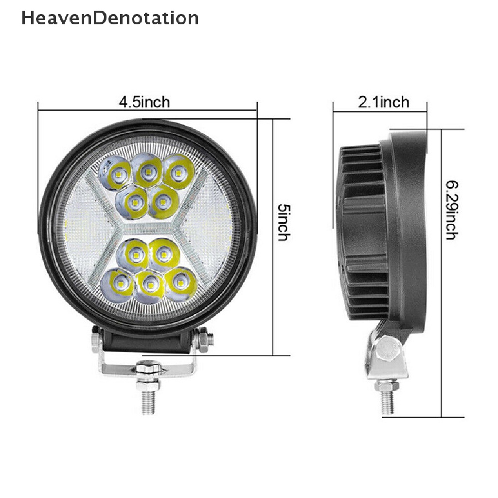(Heavendenotation) Lampu Sorot Led 117w 6000k Bentuk Bulat Warna Amber Untuk Drl / Fog Lamp Mobil