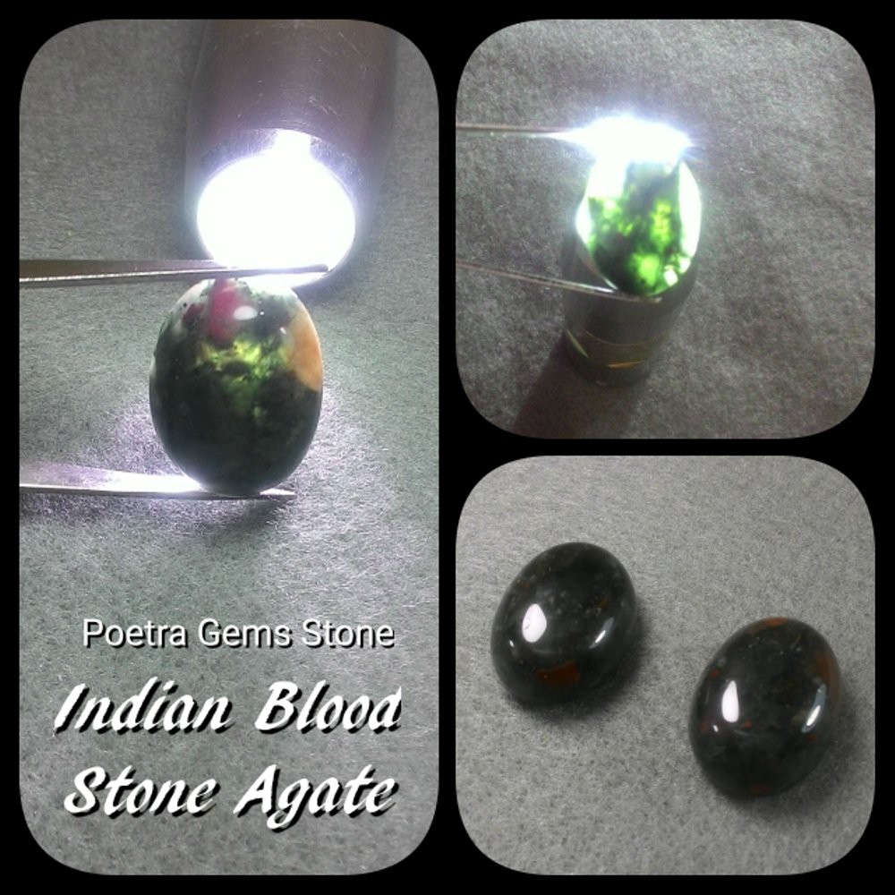 INDIA BLOODSTONE AGATE KRISTAL TEMBUS