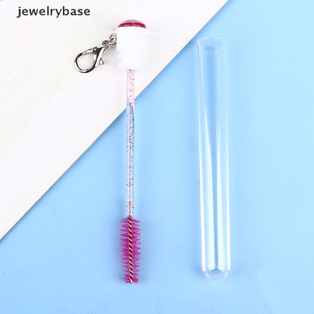 (jewelrybase) Tabung Brush Maskara Glitter Dengan Rantai Untuk Extension Bulu Mata