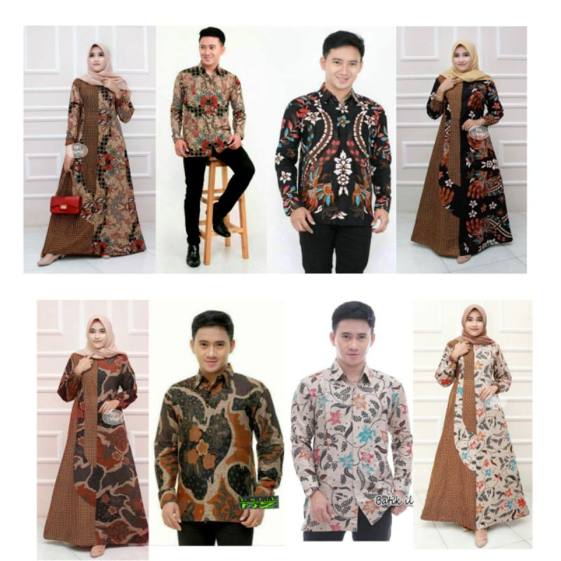 COUPLE TERBARU GAMIS KOMBINASI MODERN SIZE LD110 LD120
